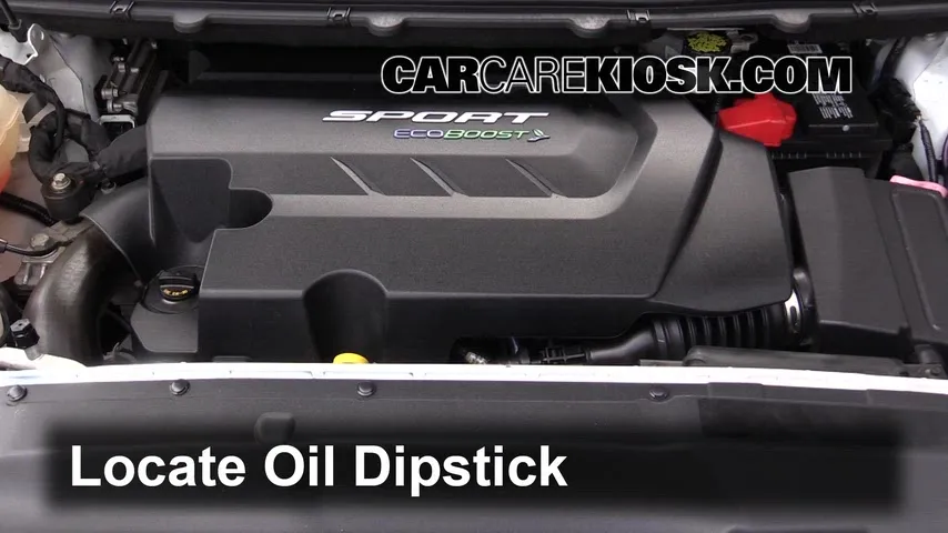 2015 Ford Edge Sport 2.7L V6 Turbo Aceite Controlar nivel de aceite